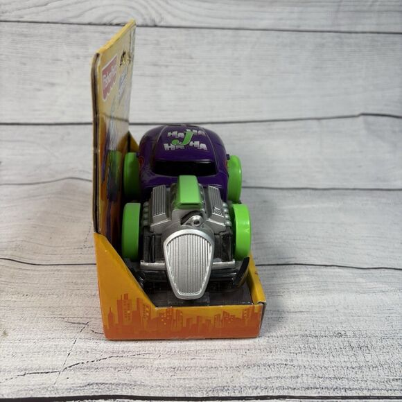 DC Super Friends Fisher Price Shake n Go Jokermobile Roadster Shake Car New - Picture 4 of 5